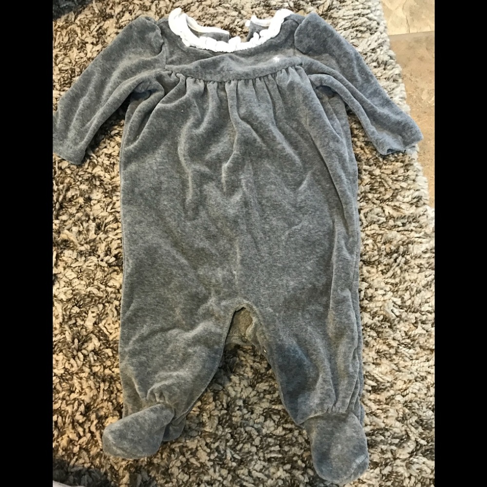 Ralph Lauren one piece velour outfit